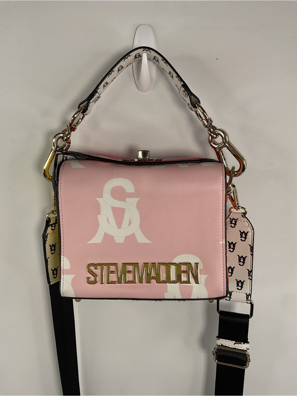 Steve Madden Kinder Box Pink Logo Mini Bag